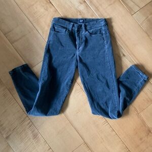 High rise skinny  velvet pants